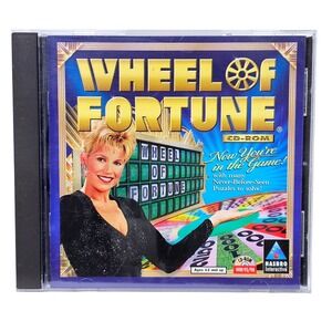 Hasbro Wheel of Fortune PC CD-ROM Windows 95 98 Vanna White Puzzle Game 1998